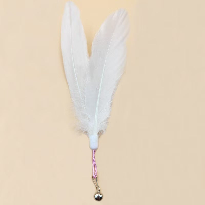 Automatic Cat Teaser Stick with Feathers and Bell