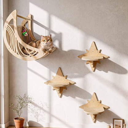 Wooden Wall Mounted Cat Climbing Frame