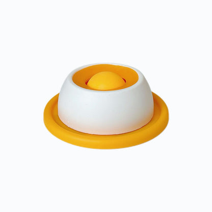 Cat And Dog Licking Bowl