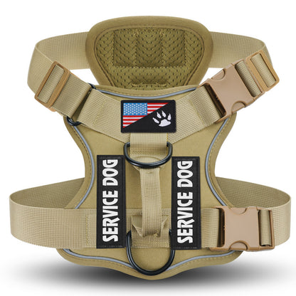 Large Dog Tactical Reflective Harness With Leash