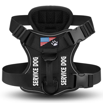 Large Dog Tactical Reflective Harness With Leash