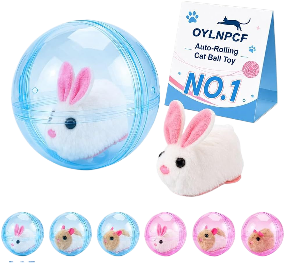 Interactive Self-Rotating Cat Ball Toy