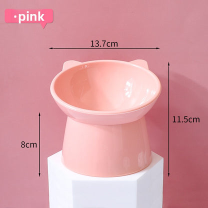 Ceramic Cute Ergonomic Cat Bowl