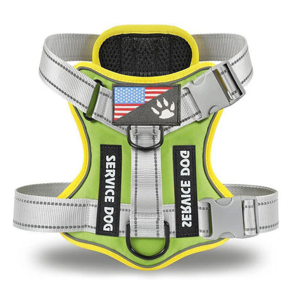 Large Dog Tactical Reflective Harness With Leash