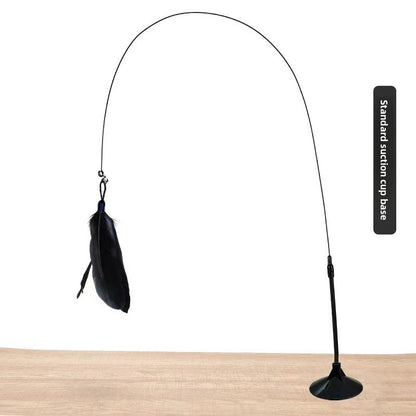 Automatic Cat Teaser Stick with Feathers and Bell