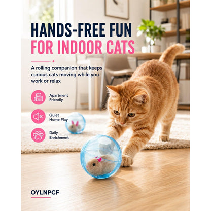 Interactive Self-Rotating Cat Ball Toy